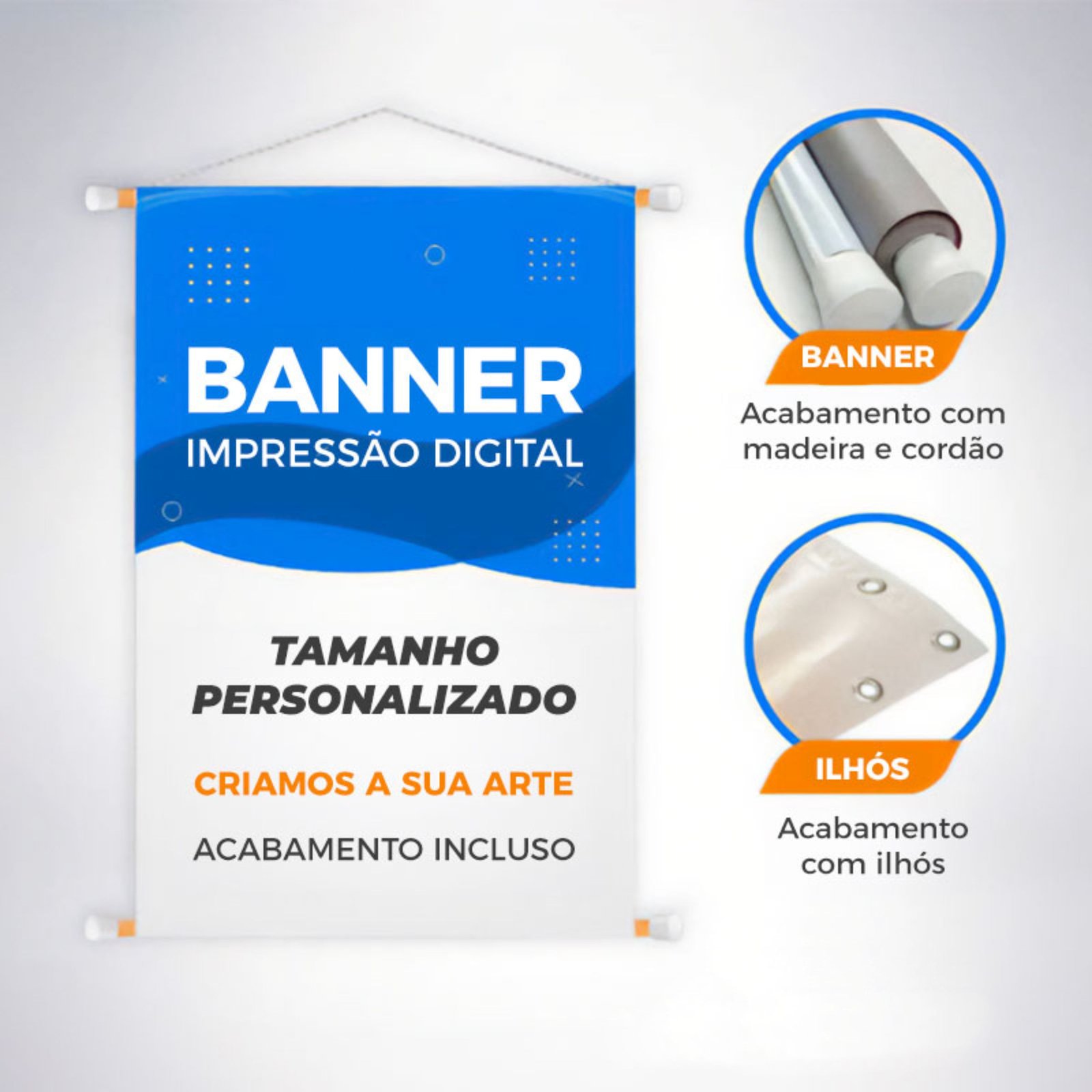 Banner corporativo em lona para empresa de tecnologia